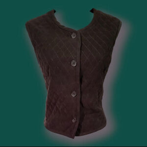 Vintage David Brooks Quilted Brown Vest